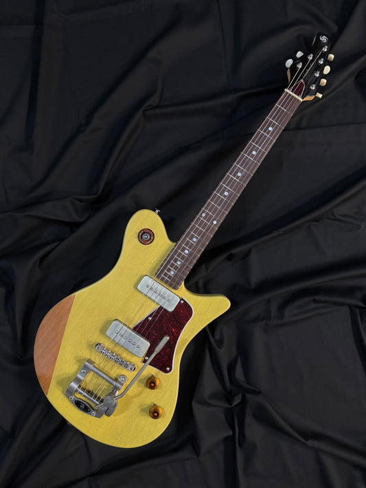 OOPEGG Limited Edition Trailbreaker Special w. G5 Vibrato + P90 / Limed Mahogany